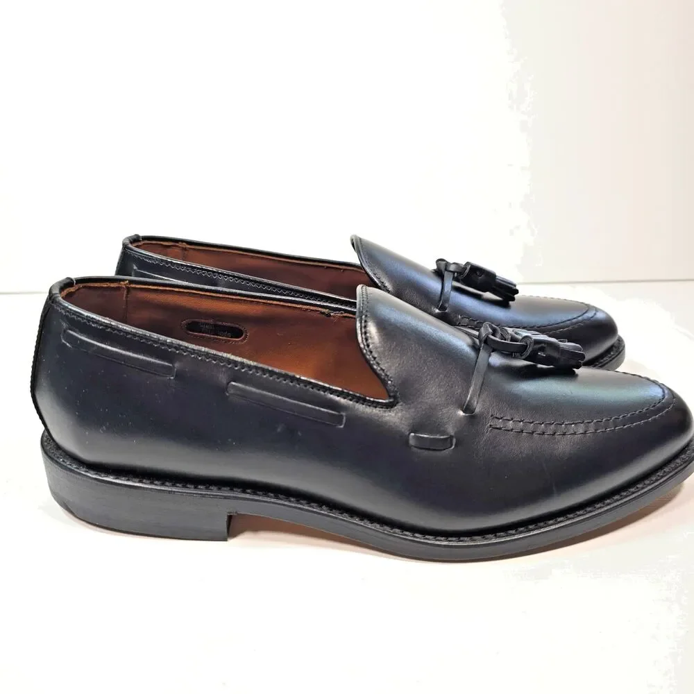 Allen Edmonds Grayson 8217S Tassel Loafers 8.5 D Black Leather USA Dress Shoes
